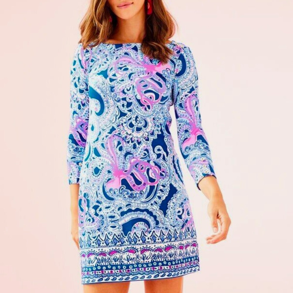 NWT Lilly Pulitzer UPF 50+ Sophie Dress in Blue Grotto